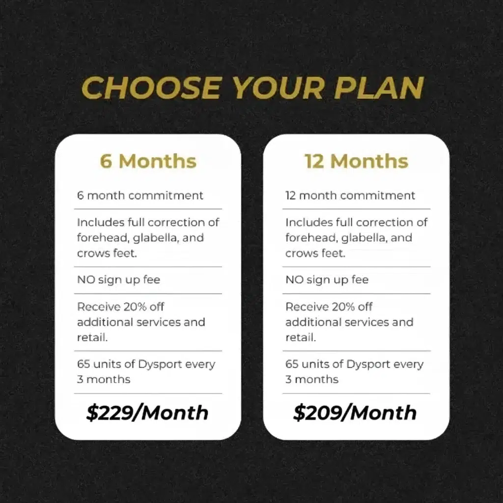 tox pass membership graphic monroe medspa